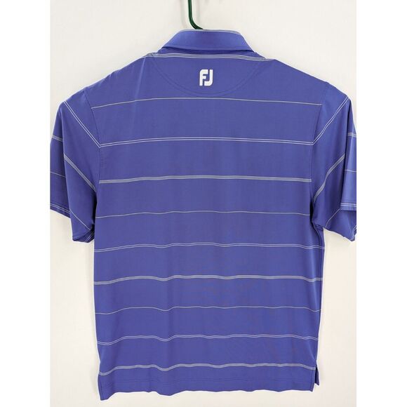Footjoy Men's Purple Striped Stretch Golf Polo Shirt, Large, Excellent! - Picture 5 of 7